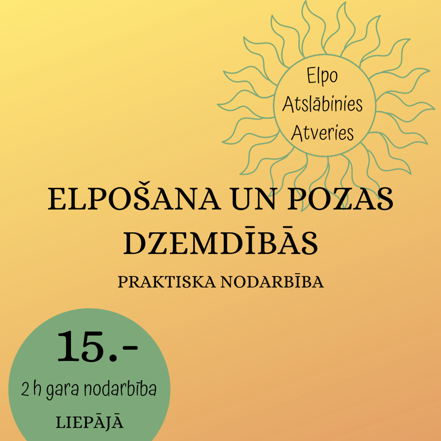 Elpošana dzemdībās pozas dzemdībās nodarbība Liepājā